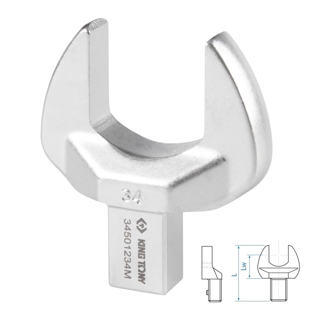 KING TONY (34501234M) Насадка рожковая серии "FIT", 34 мм, 14х18 мм