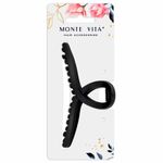 Краб для волос 11 см, soft-touch, чёрный, MONTE VITA, 457006