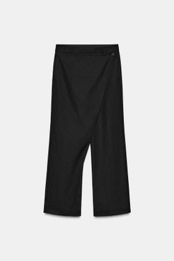 ZARA БРЮКИ-ПАРЕО В ПОЛОСКУ — ZW COLLECTION, ЧЕРНЫЙ