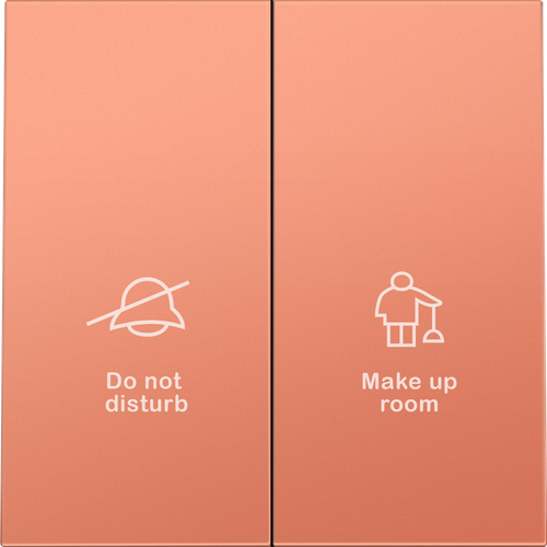 Клавиша 2-я с символами DND/MUR, матовый коралл, серия R98