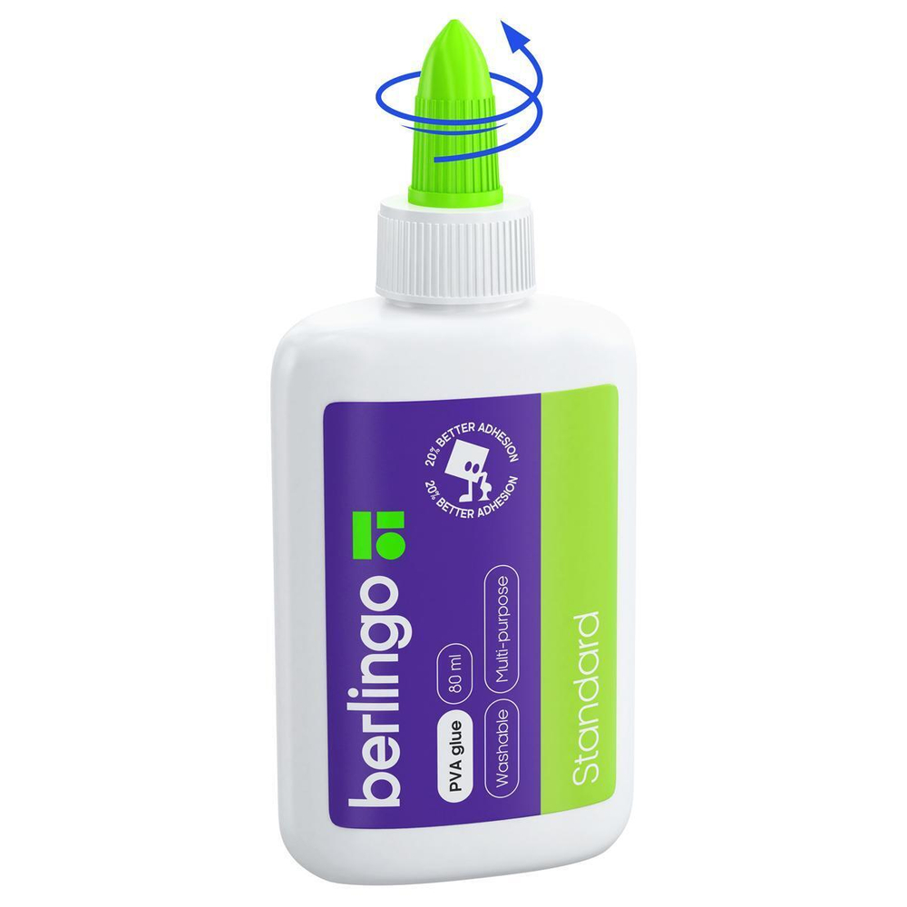 Клей ПВА 80мл "Standard" (Berlingo)