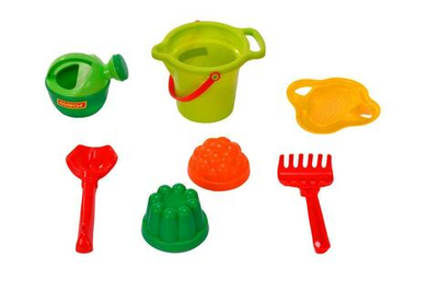 Набор №349 (ведро мал. с нос., сит-цв., сов. №2, гр. №2, 2 форм., лейка мал. №3) (Полесье)