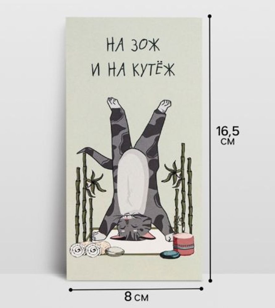Конверт для денег "На ЗОЖ и кутеж", 16.5×8 см