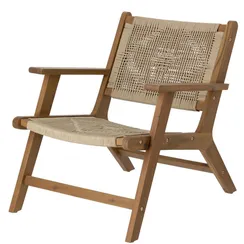 Плетеное кресло Geralda из массива акации, темное