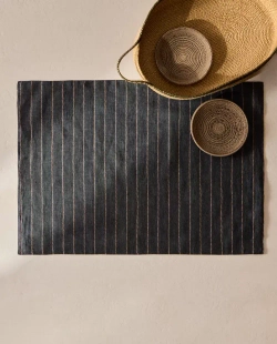 ZARA HOME ЛЬНЯНАЯ САЛФЕТКА, СИНИЙ