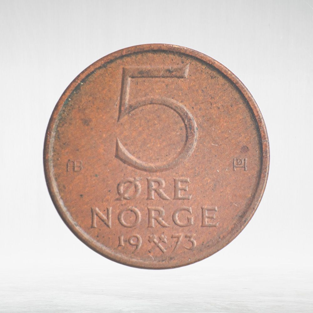 Norway, 5 Øre, 1973, VF