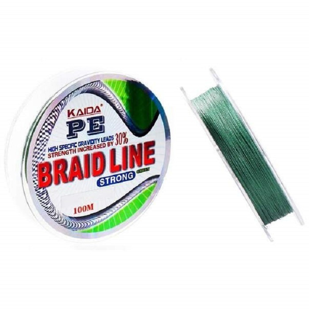 Шнур плетеный KAIDA BRAID LINE strong зеленый 0.30 мм 28.8 кг