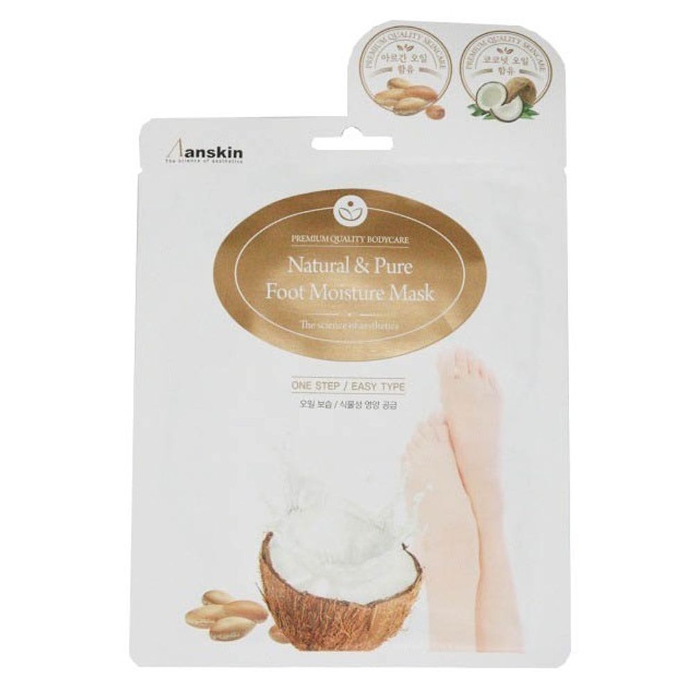 Anskin Natural &amp; Pure Foot Moisture Mask увлажняющая маска для ног (носочки)