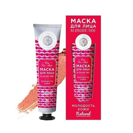 Маска для лица на красной глине "Молодость кожи"