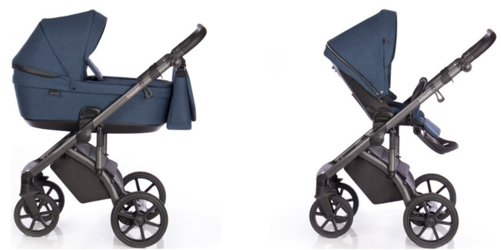 Детская коляска Roan Bloom 3 в 1 New 2021 (Синий) Midnight