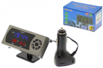 Авто часы + з/у USB VST 815 Blue/Red 12/24V