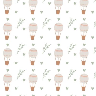 бежевый воздушный шар с ветками