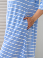 Халат Хм-562/голубой-полоса-и