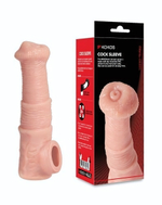 Телесная фантазийная насадка на член Cock Sleeve Size M (Цвет: телесный)