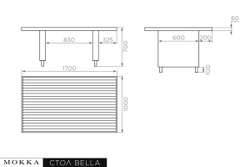 Комплект плетеной мебели MOKKA BELLA большой, соломенный