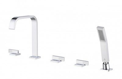 01133 Смеситель на борт ванны (5-отв,ХРОМ)  GANZER (10/1шт)