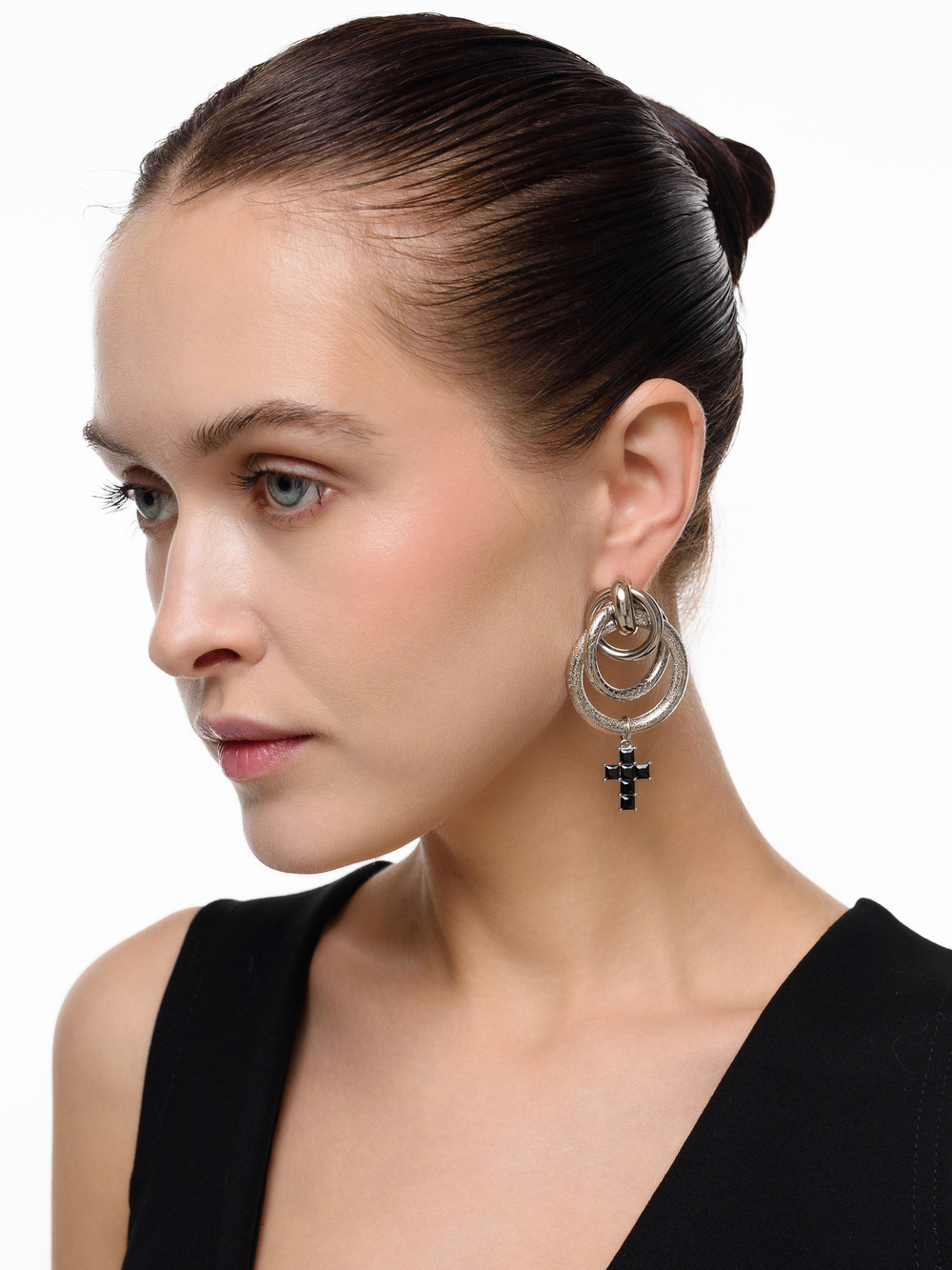 Серьги "Black and White Cross