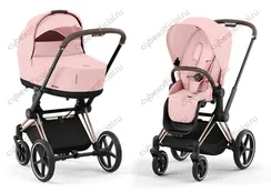 Детская коляска Cybex Priam IV 2 в 1 Peach Pink