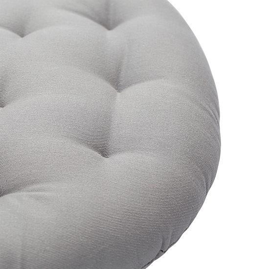 Подушка на стул круглая из хлопка серого цвета из коллекции essential, 35 см