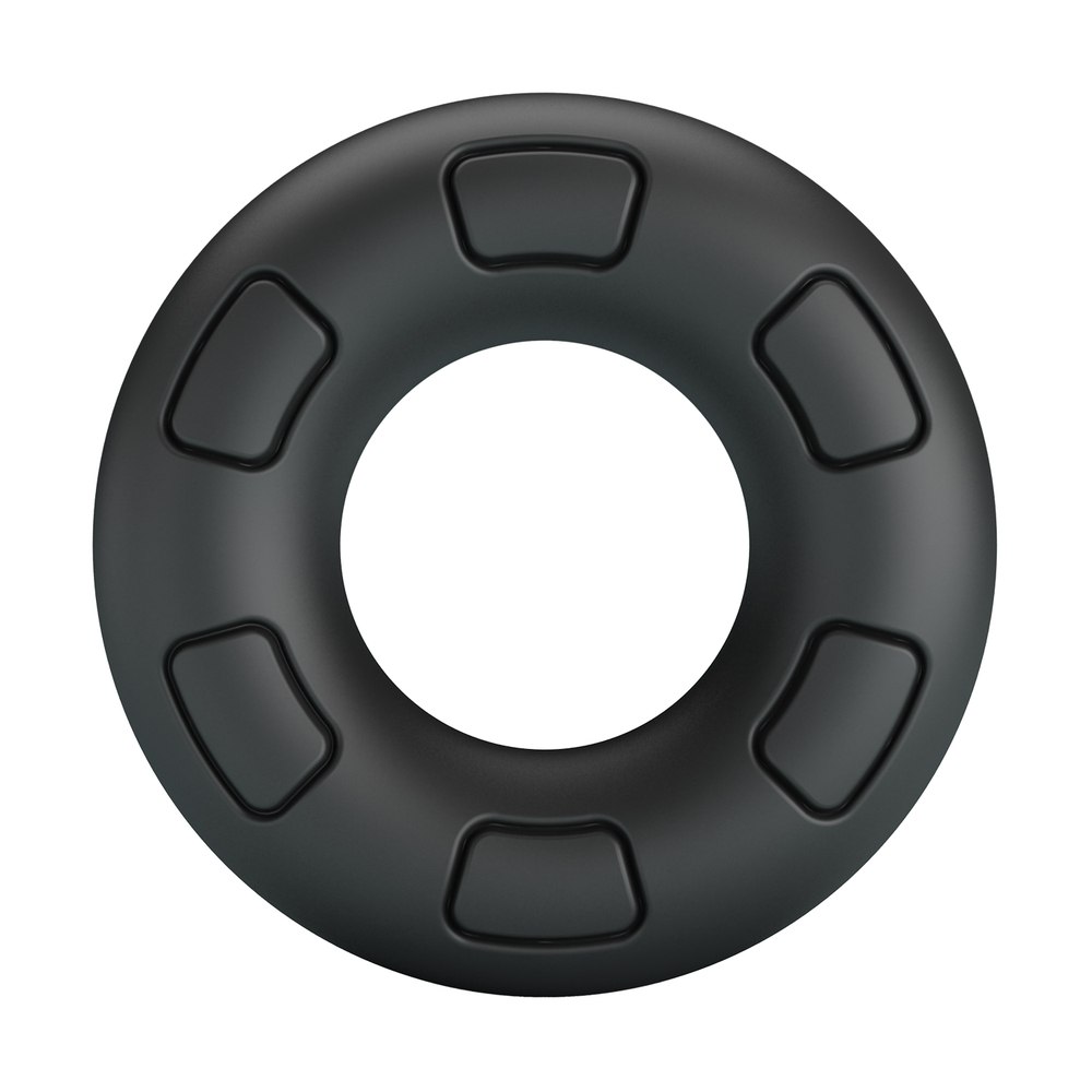 Эрекционное кольцо из силикона растягивающееся черное CRAZY BULL BI-210247