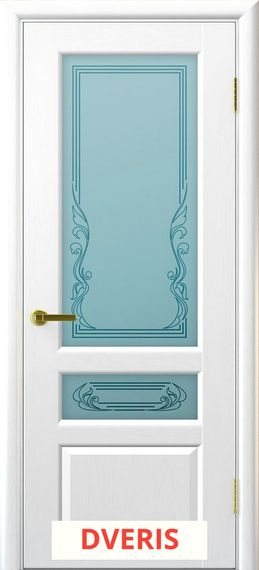 Межкомнатная дверь Валенсия остекленная (Ясень Жемчуг)