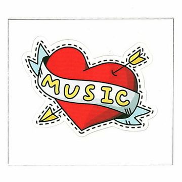 Наклейка Сердце Music (168)