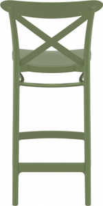 Стул пластиковый полубарный Siesta Contract Cross Bar 65, оливковый