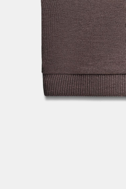 ZARA ТОП НА БРЕТЕЛЯХ ИЗ ХЛОПКА И МОДАЛА, СЕРОВАТО-КОРИЧНЕВЫЙ