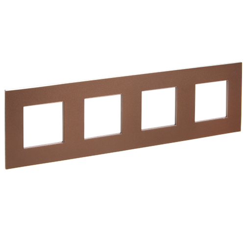 SKANDY Рамка 4-местная SK-F34Br металл шоколад IEK