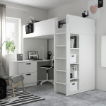 Кровать-чердак - SMÅSTAD / SMÅSTAD IKEA/СМОСТАД ИКЕА,  182х104 см,  белый