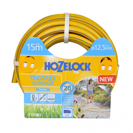 Шланг для полива HoZelock 117001 ПВХ армированный TRICOFLEX ULTRAFLEX 12,5 мм 15 м