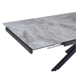 Стол керамический LA ALTA VENECJA Italy grey 160-240*90, каркас черный