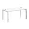 Onix Direct Lux Стол руководителя П-обр. м/к M-O.MP-SRR-4.8 Белый Бриллиант/Нержавеющая Сталь/Хром 1