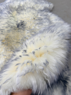 Шкура коврик меховой прикроватный овчина, 100х60 см. Пепельный