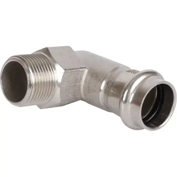 Угол ROMMER ВПр-НР 22х3/4&quot; нержавеющая сталь 37985