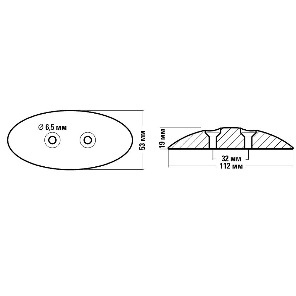 Анод каплевидный, магний, 112х53 мм (10269991)