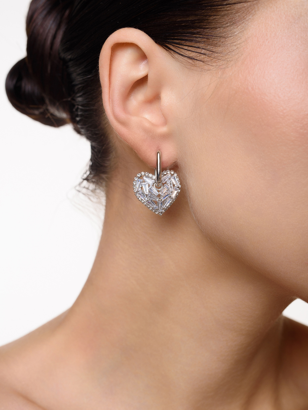 Серьги "Snow Heart Shine" Silver