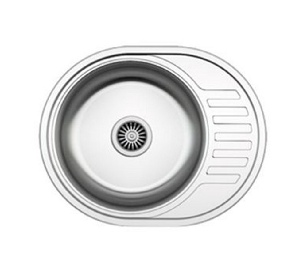 Кухонная мойка ZIGMUND & SHTAIN KREIS OV 600.8 polished (сифон)