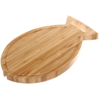 Доска бамбуковая для подачи и сервировки «SHEF» 32,5*20см Рыбка