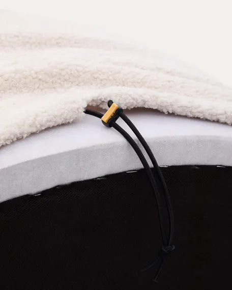 Пуф Kaeli Ø43х44 см со съемным чехлом из букле цвета экрю