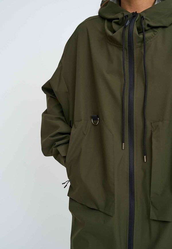 Плащ оверсайз хаки - фото 13