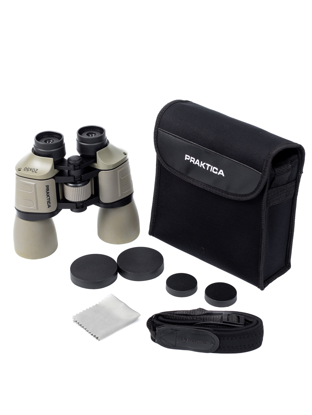 Бинокль Praktica Falcon 20x50 туристический для охоты рыбалки , песочный