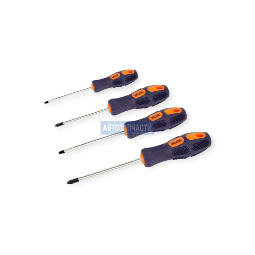 Набор отверток 4 шт. ( Cr-V, двухкомп. рукоятка) HELFER