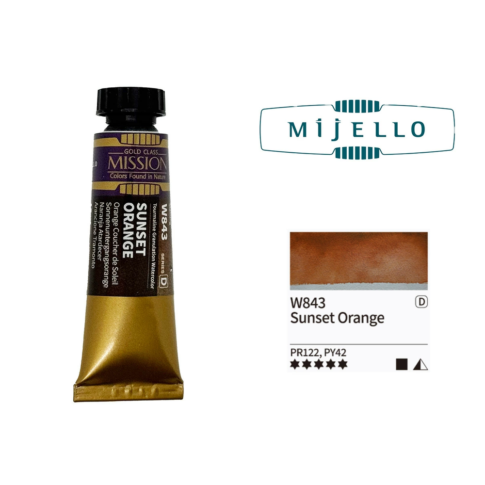 Акварель Mijello Granulation 15 мл. W843 [D] Sunset Orange