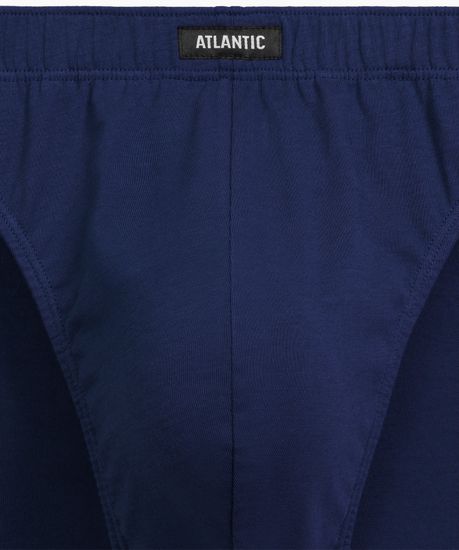 Мужские трусы (3шт) слипы спорт Atlantic 3MP-204, хлопок, черный + темно-голубой + черный