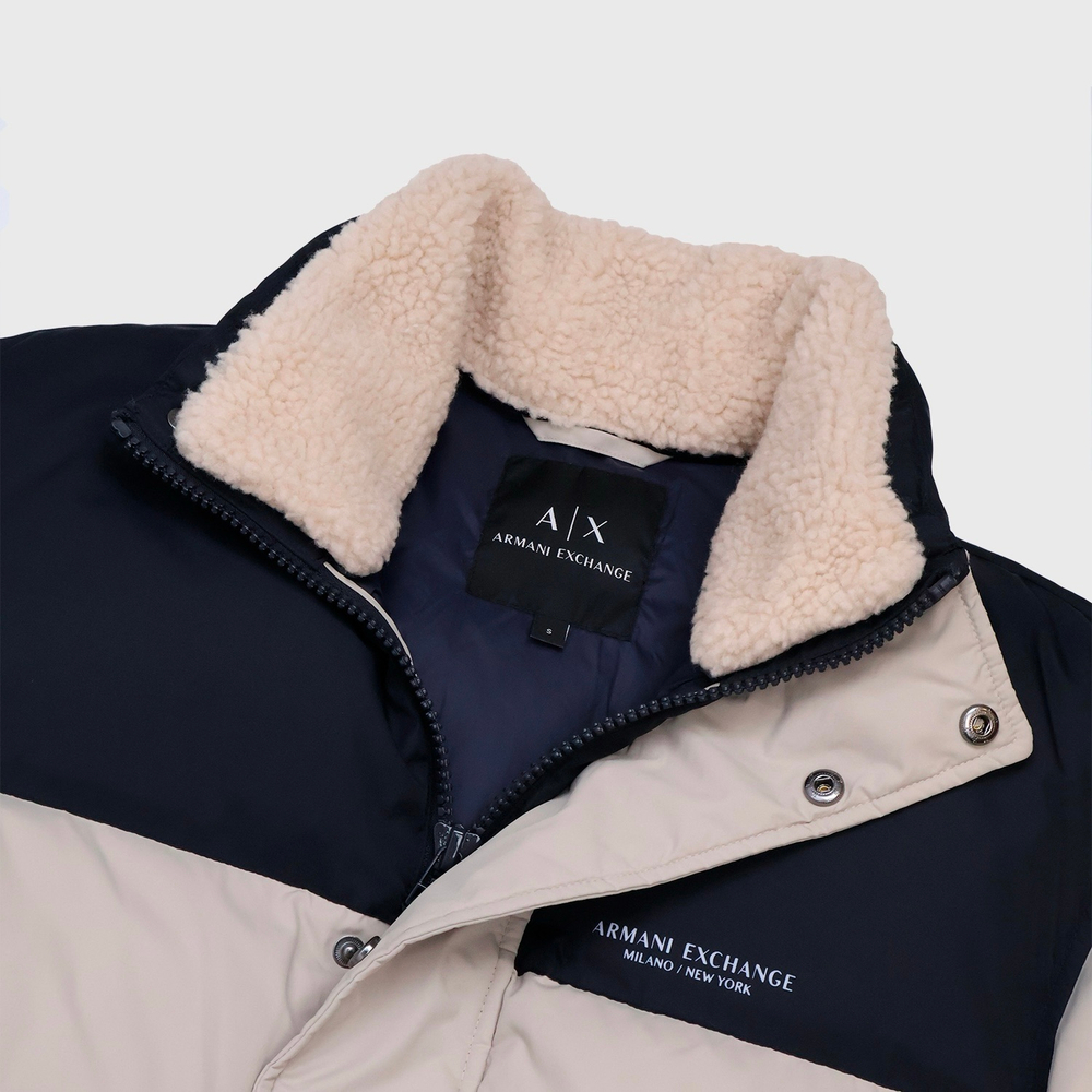 Пуховик Armani Exchange Down Feathers Beige / Black
