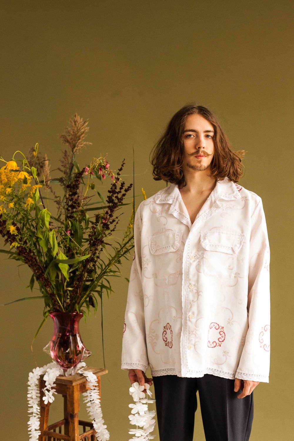 Рубашка Soeurs Embroidered Ornamental Pattern Shirt