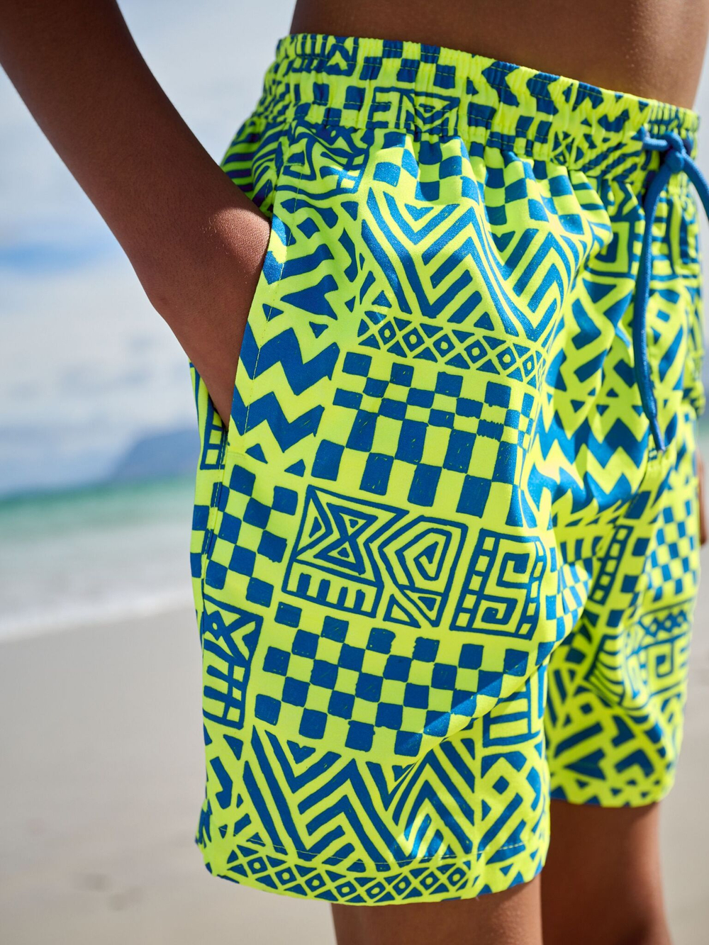 Плавки для мальчика Next E90-236, Ярко-зеленый, Синий