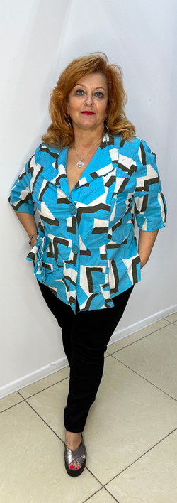 Короткий коттоновый жакет-пиджак