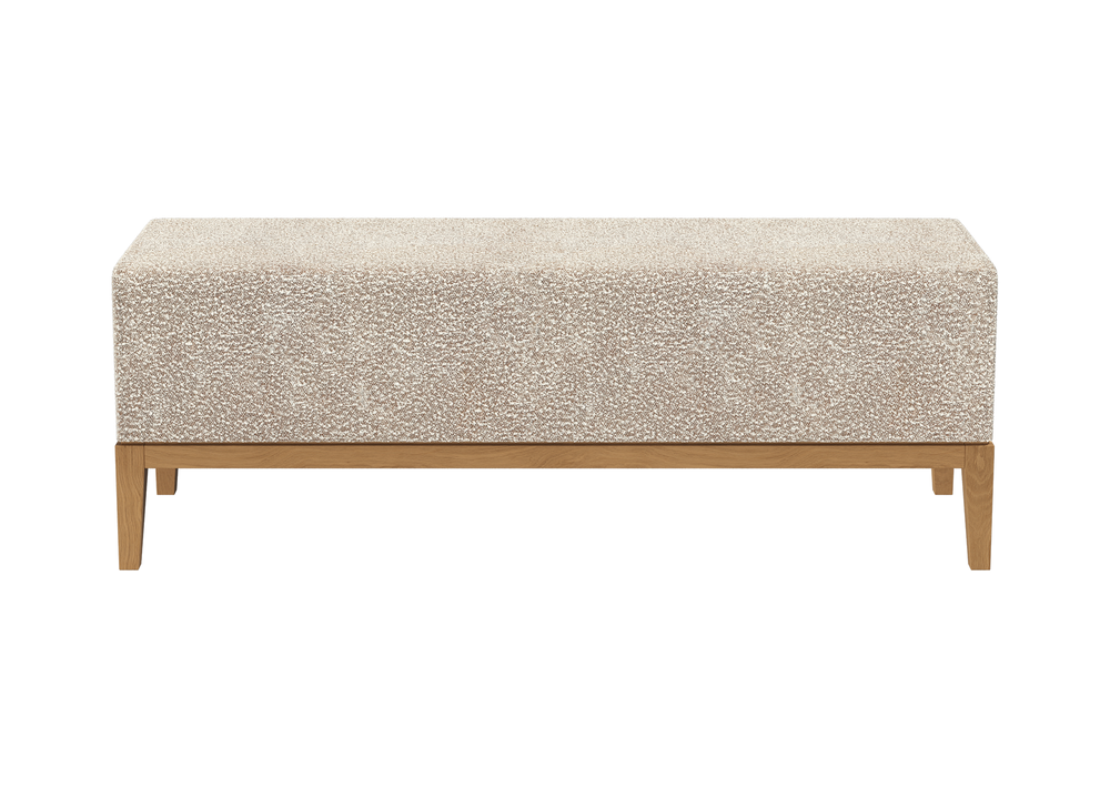 Банкетка Fjord 120 см (молочный букле, бук)